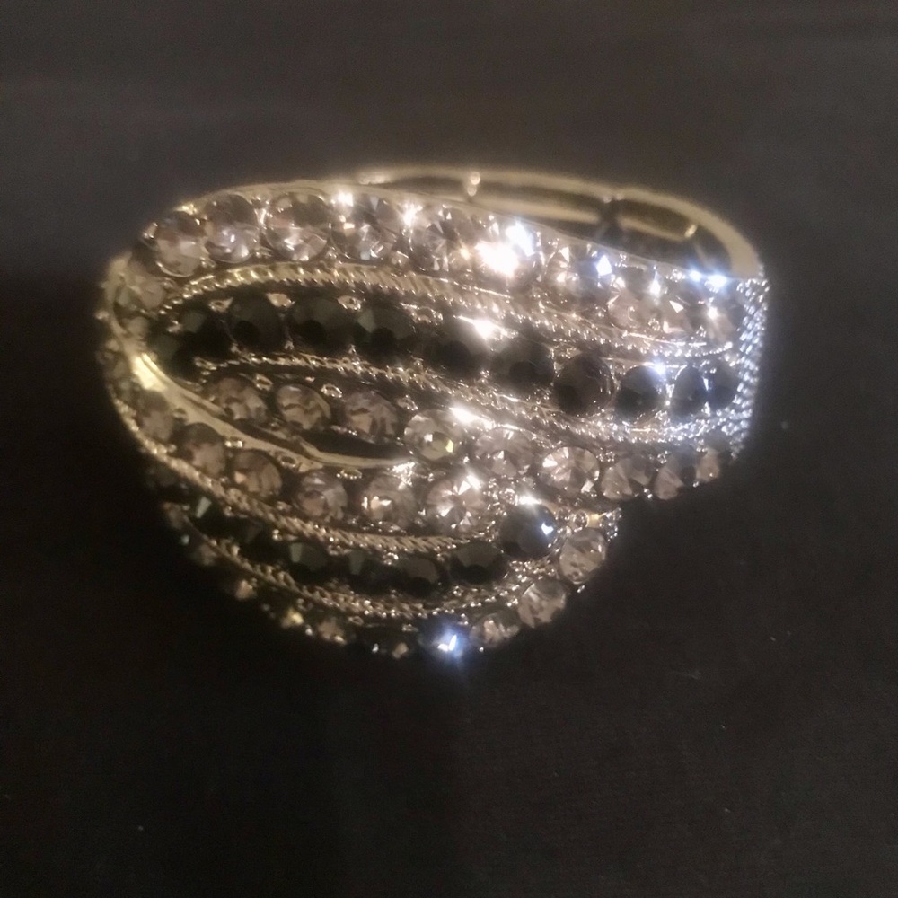 Adjustable Wide Bracelet and Matching Ring